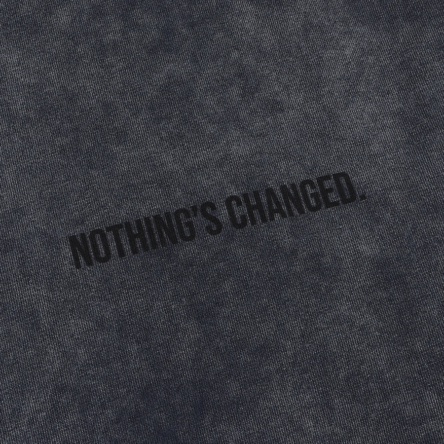 SNOW WASH PHOTO PRINT TEE - NAVY