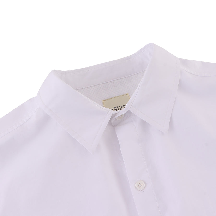 MESH PANEL SHIRT - WHITE