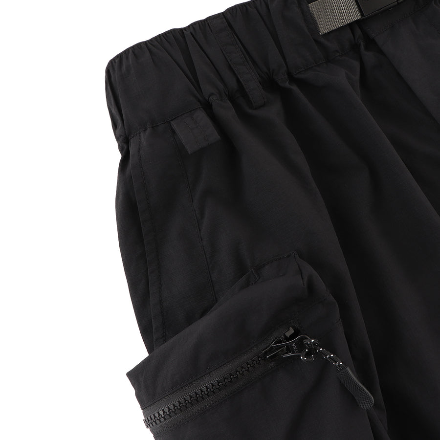NYLON 3D POCKET SHORTS - BLACK