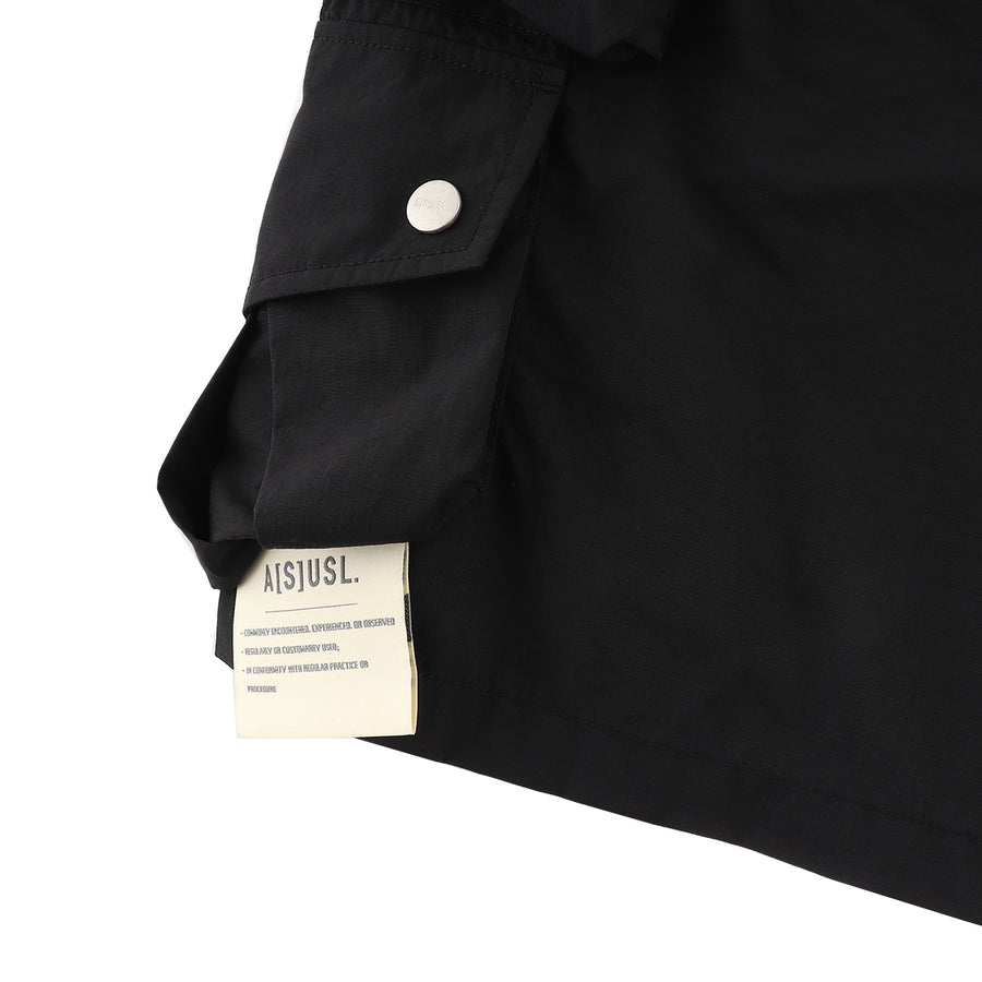 NYLON 3D POCKET SHORTS - BLACK
