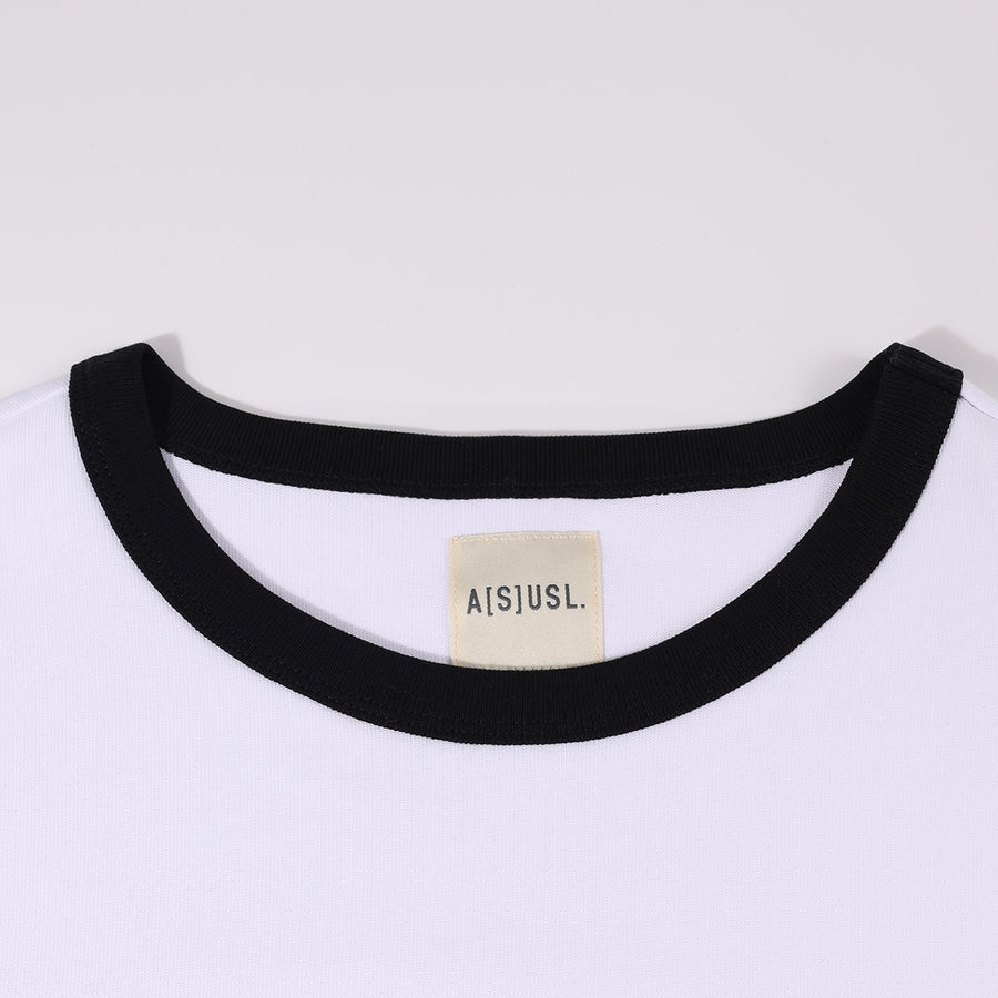 ASUSL VINTAGE RINGER TEE - WHITE