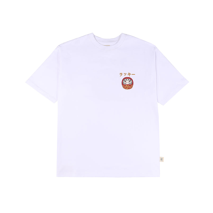 DARUMA PRINT TEE - WHITE