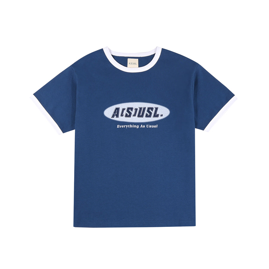 ASUSL VINTAGE RINGER TEE - NAVY