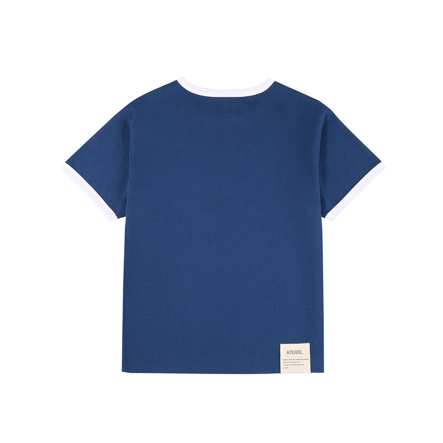 ASUSL VINTAGE RINGER TEE - NAVY