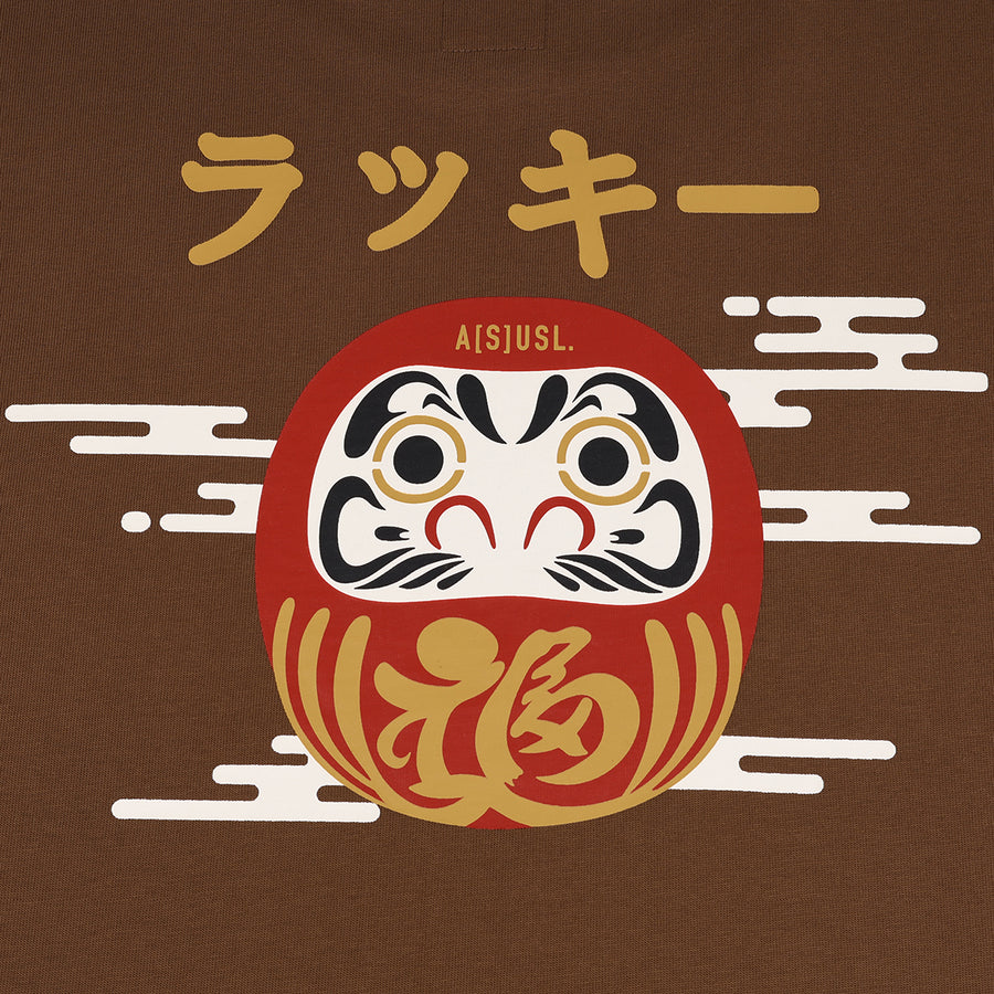 DARUMA PRINT TEE - BROWN