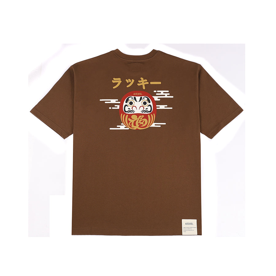 DARUMA PRINT TEE - BROWN
