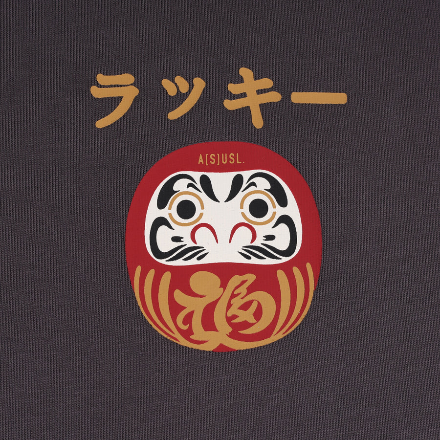 DARUMA PRINT TEE - CHARCOAL