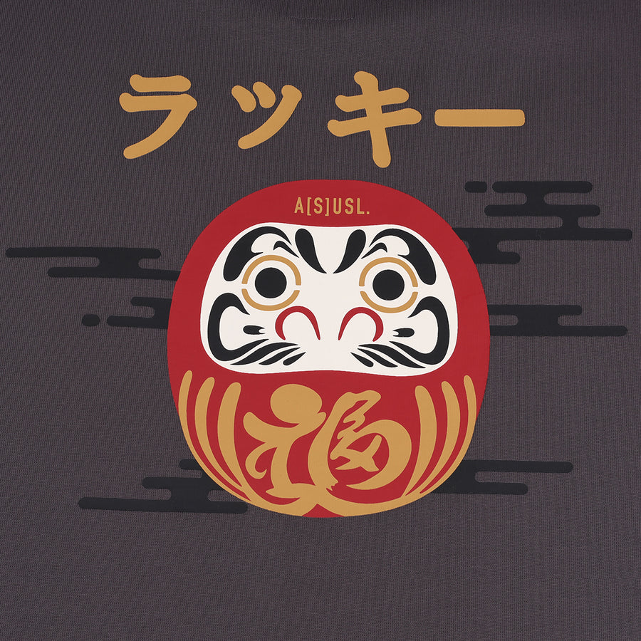 DARUMA PRINT TEE - CHARCOAL