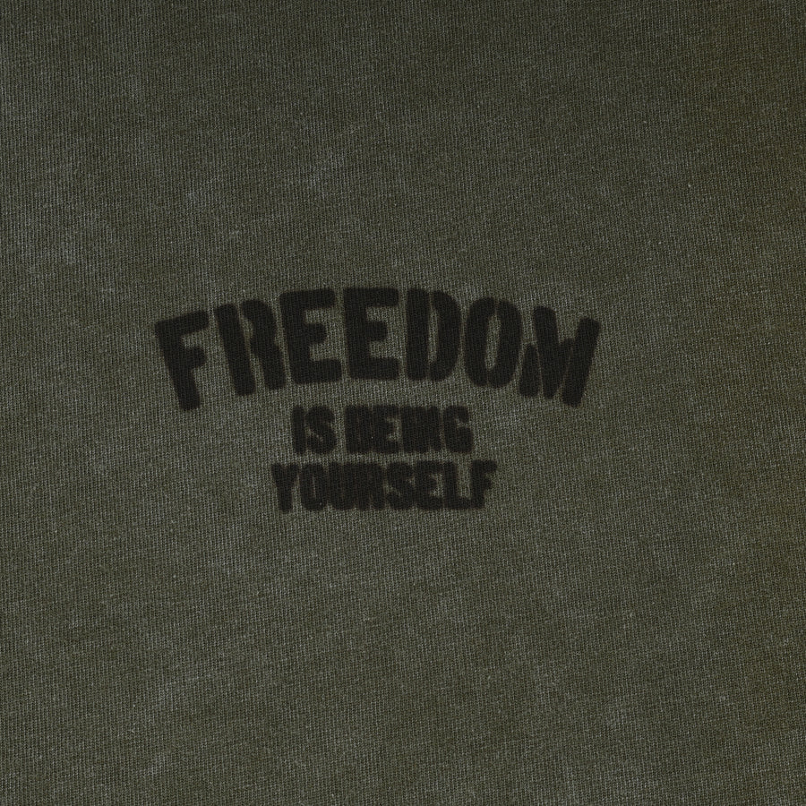 SNOW WASH FREEDOM TEE - OLIVE