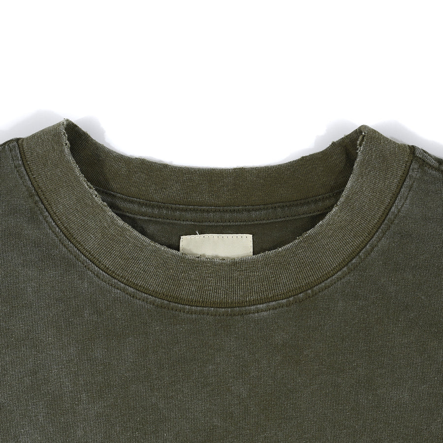 SNOW WASH FREEDOM TEE - OLIVE
