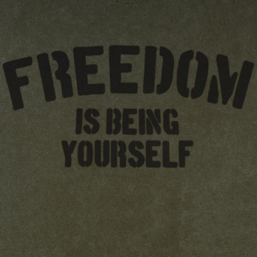 SNOW WASH FREEDOM TEE - OLIVE