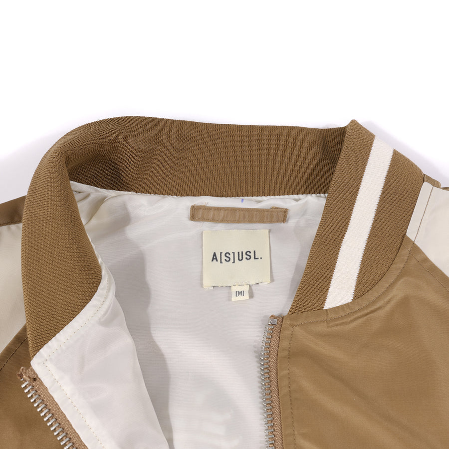 DARUMA EMB. SOUVENIR JACKET - BROWN