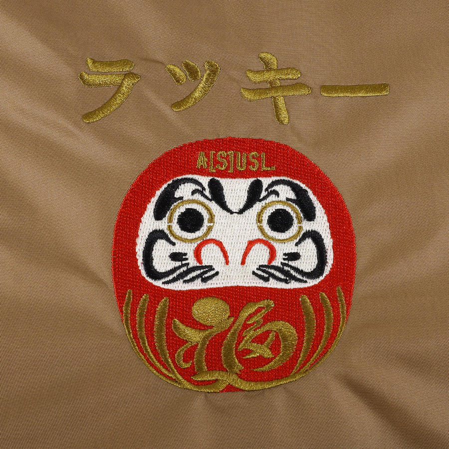 DARUMA EMB. SOUVENIR JACKET - BROWN