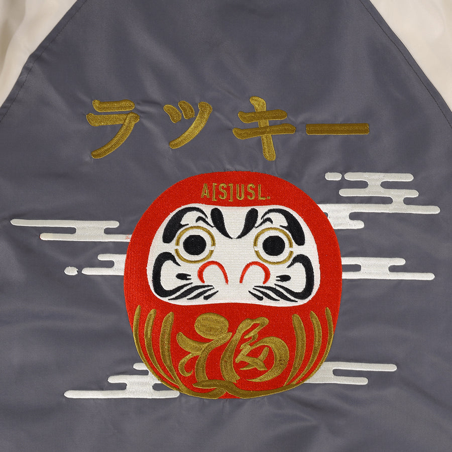 DARUMA EMB. SOUVENIR JACKET - CHARCOAL