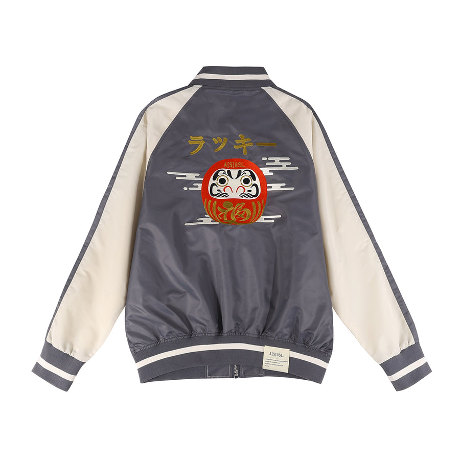 DARUMA EMB. SOUVENIR JACKET - CHARCOAL