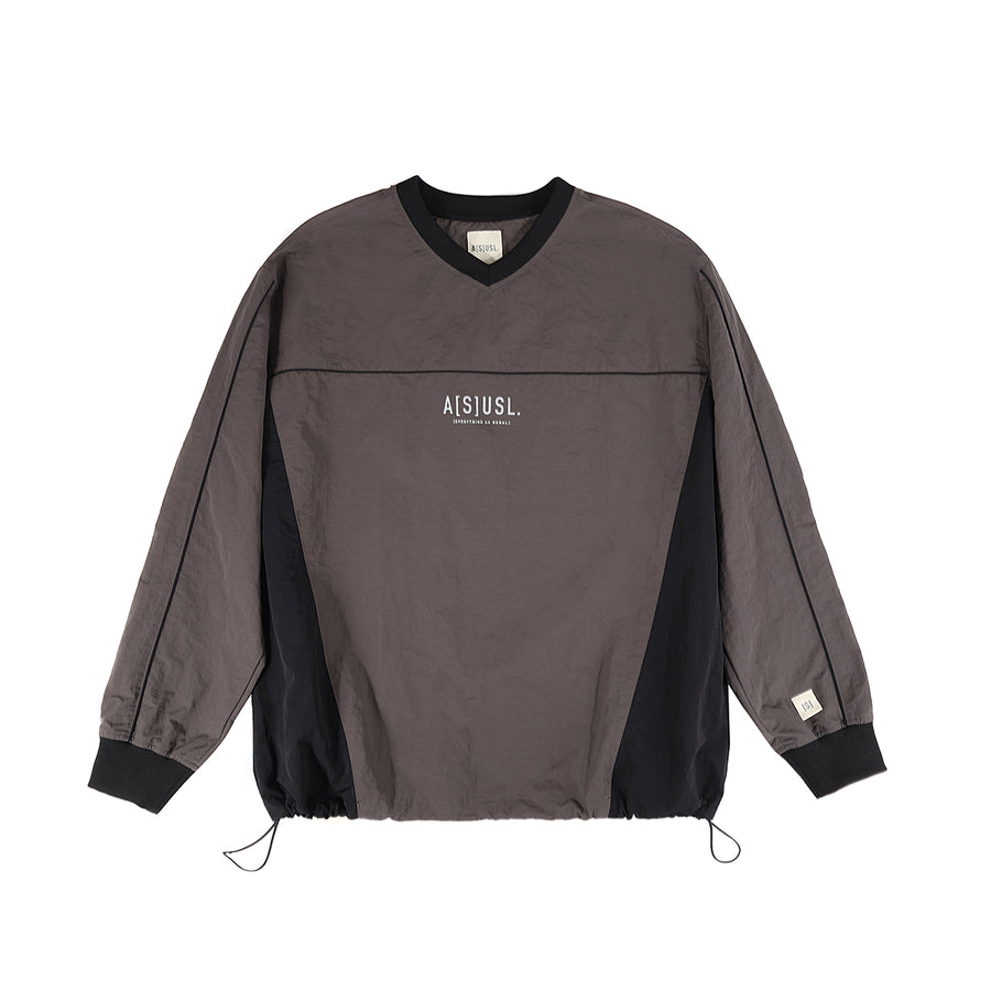 ASUSL NYLON PULLOVER TEE - CHARCOAL