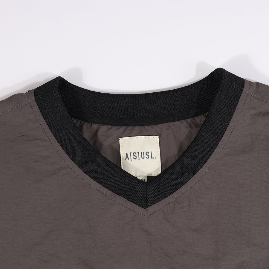 ASUSL NYLON PULLOVER TEE - CHARCOAL