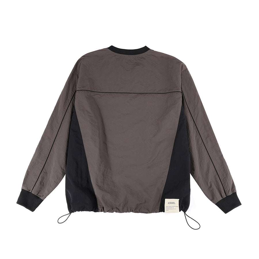 ASUSL NYLON PULLOVER TEE - CHARCOAL