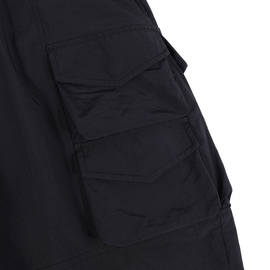 2 WAYS DETACHABLE MULTI POCKETS PANTS - BLACK