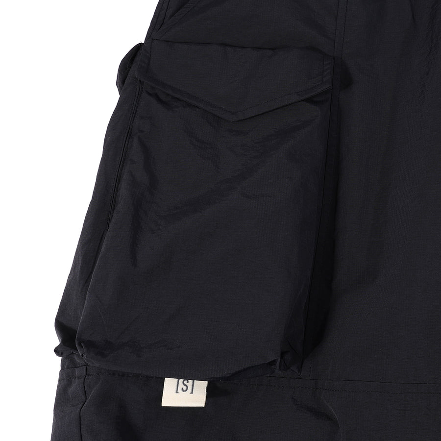2 WAYS DETACHABLE MULTI POCKETS PANTS - BLACK