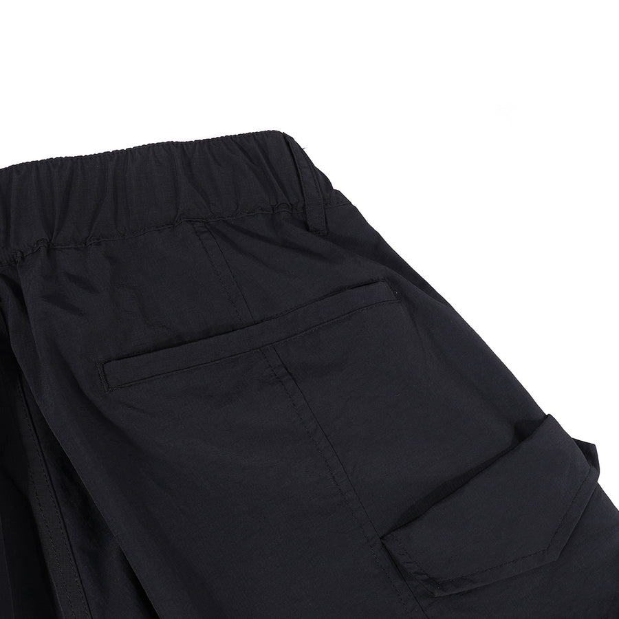 2 WAYS DETACHABLE MULTI POCKETS PANTS - BLACK