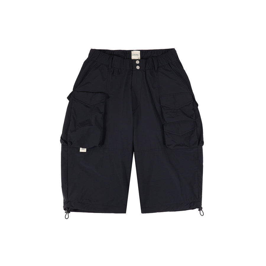 2 WAYS DETACHABLE MULTI POCKETS PANTS - BLACK