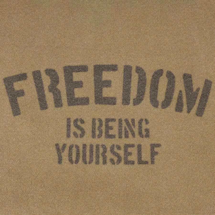 FREEDOM CANVAS TOTE BAG - BROWN