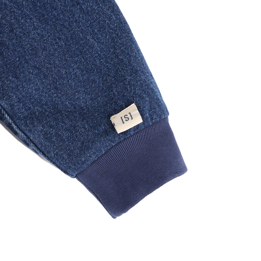 ASUSL EMB. DENIM ACTIVE JACKET - INDIGO BLUE
