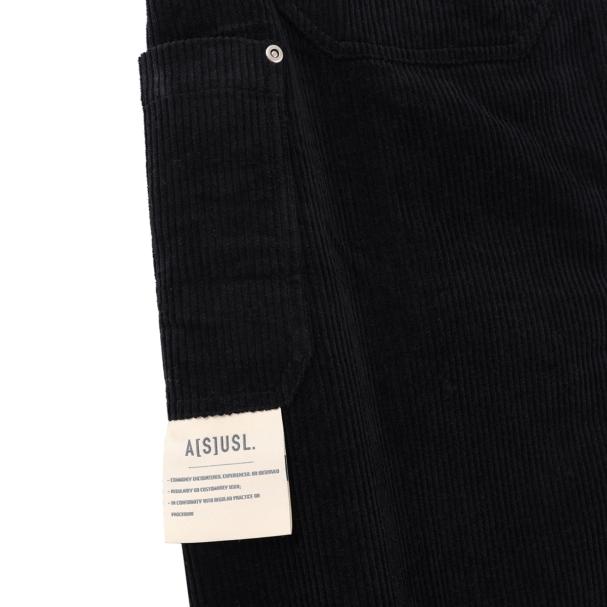 PATCH POCKETS A-LINE CORDUROY SKIRT-BLACK – ASUSL