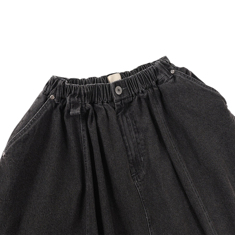 DENIM A-LINE SKIRT- DENIM BLACK – ASUSL