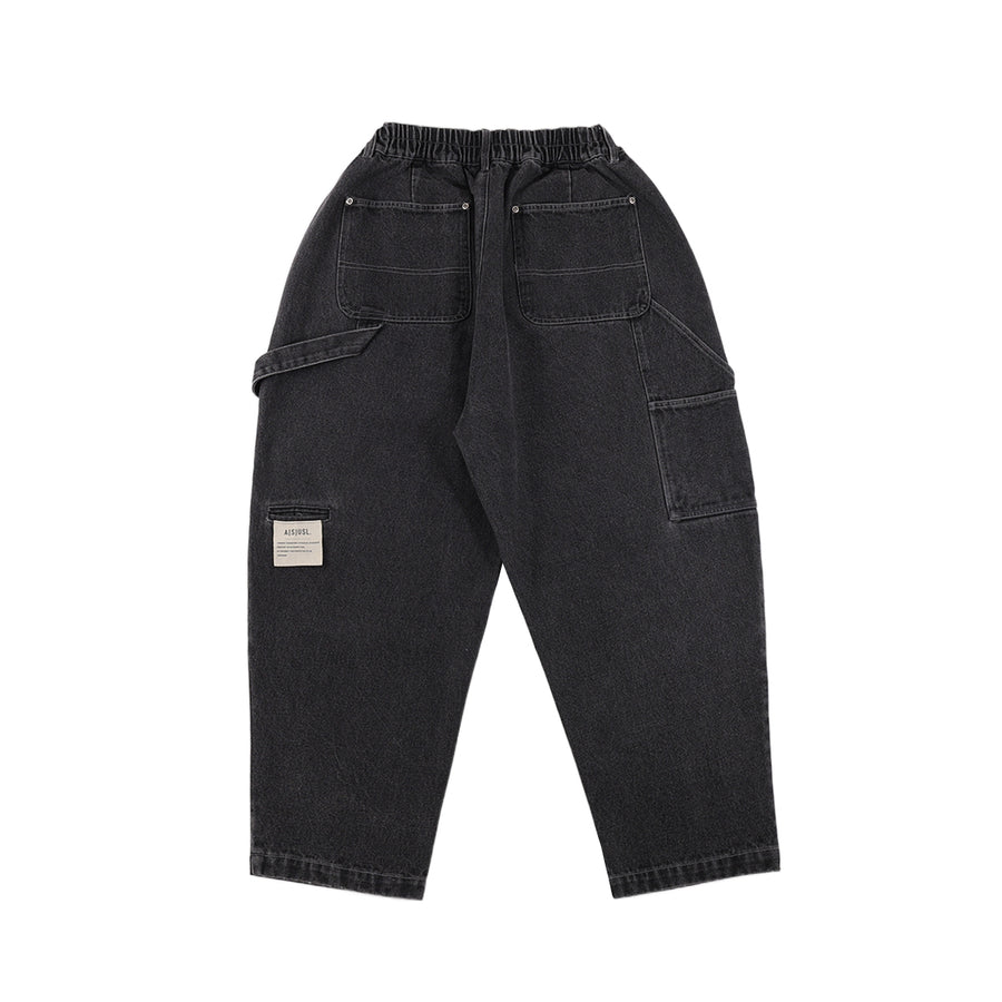 DENIM PATCHWORK PANTS- DENIM BLACK – ASUSL