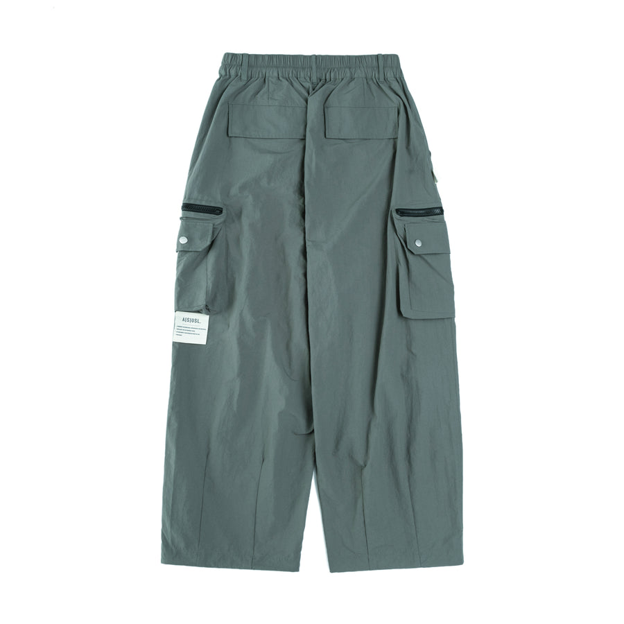 ZIPPER POCKET BALLON PANTS - FOREST