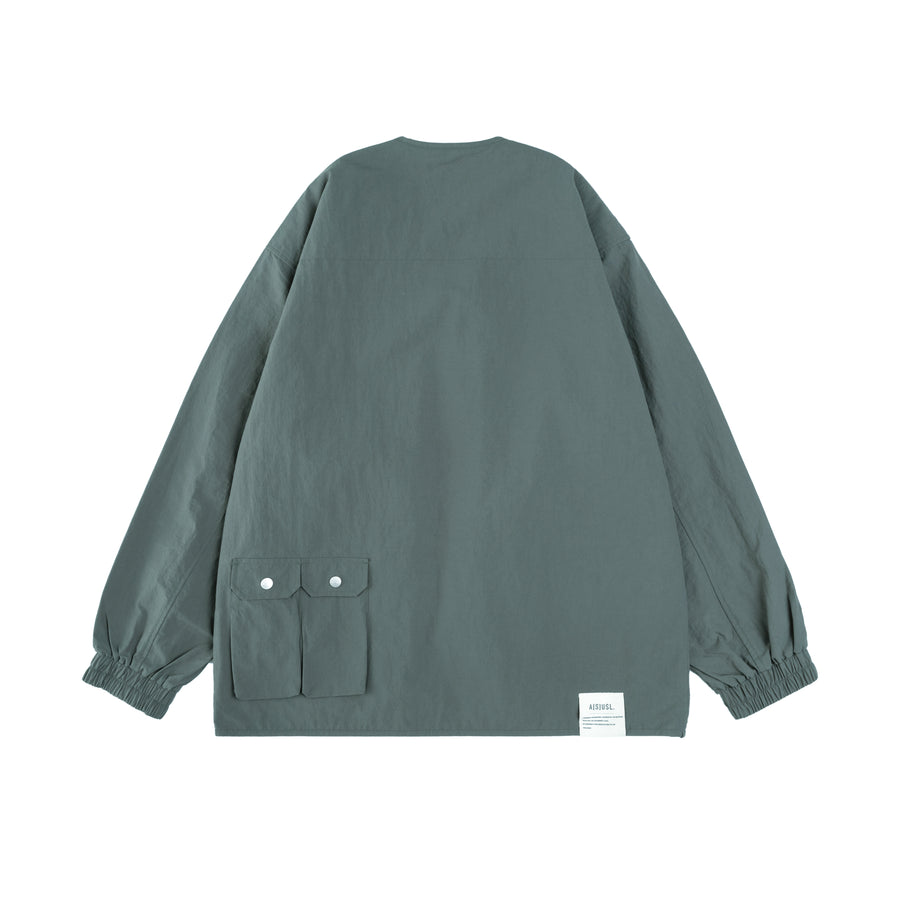 NYLON ZIPPER POCKET JACKET - FOREST