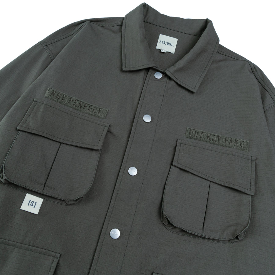 NOT PERFECT FOUR POCKET JACKET - OLIVE