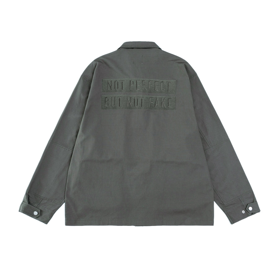 NOT PERFECT FOUR POCKET JACKET - OLIVE