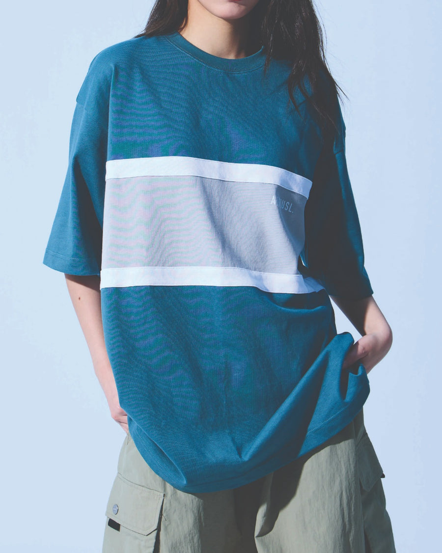 COLOR BLOCKING TEE - GREY