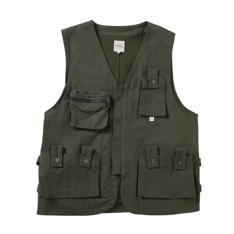 Multi Pockets Military Vest - OLIVE