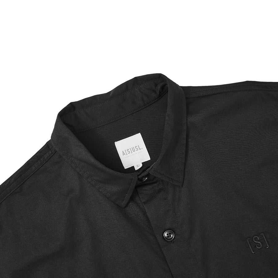 Oversize Military Shirt - BLACK