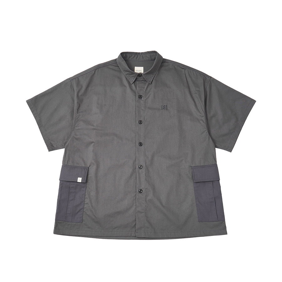 Oversize Military Shirt - CHARCOAL