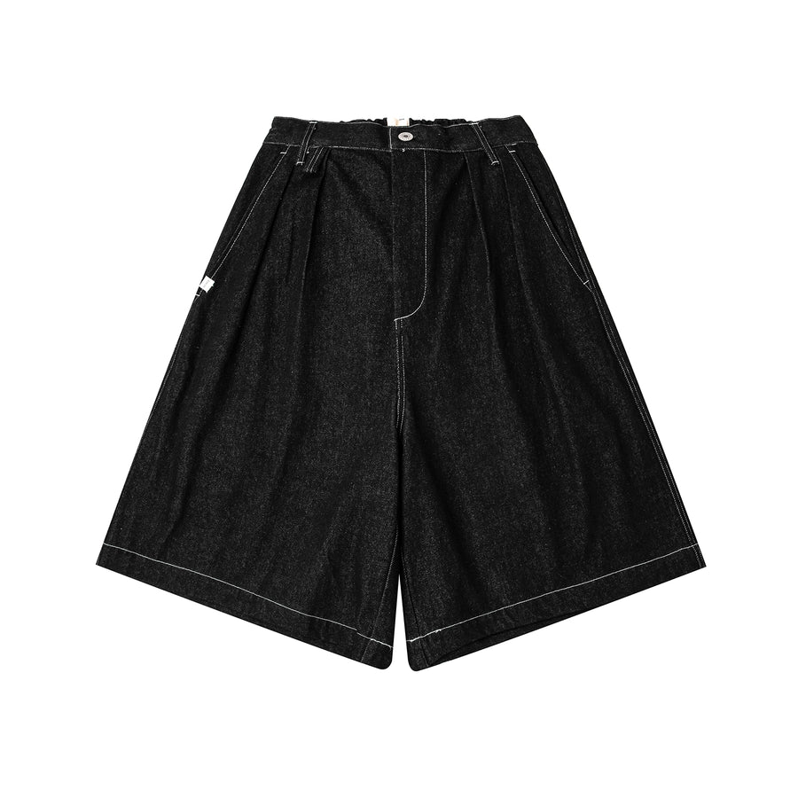 Denim Signature Shorts - BLACK