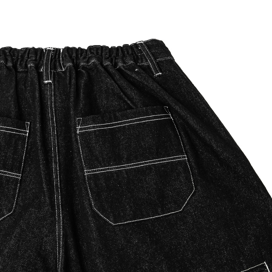 Denim Signature Shorts - BLACK