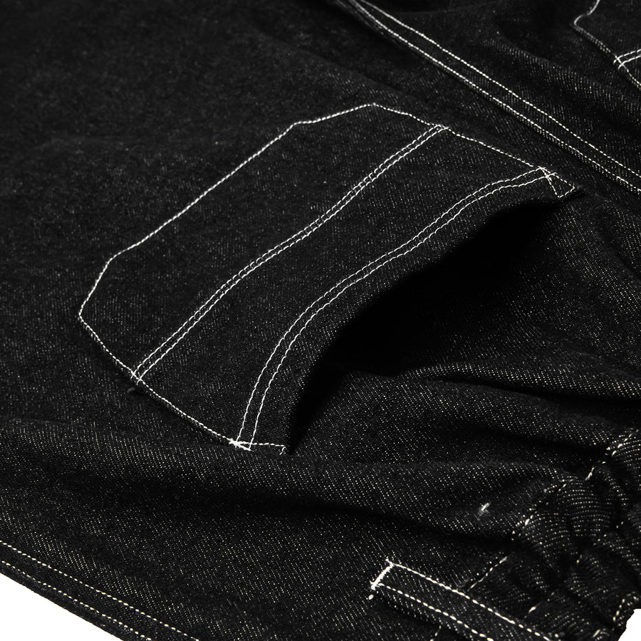 Denim Signature Shorts - BLACK