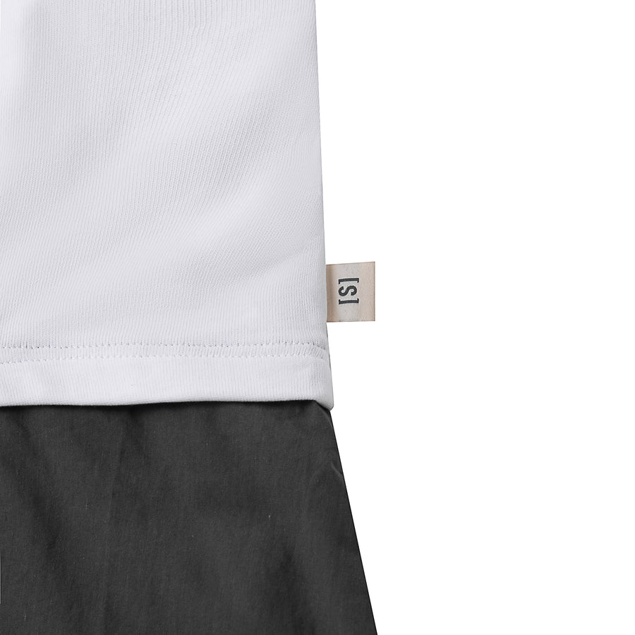 SMALL LOGO TEE DRESS - WHITE