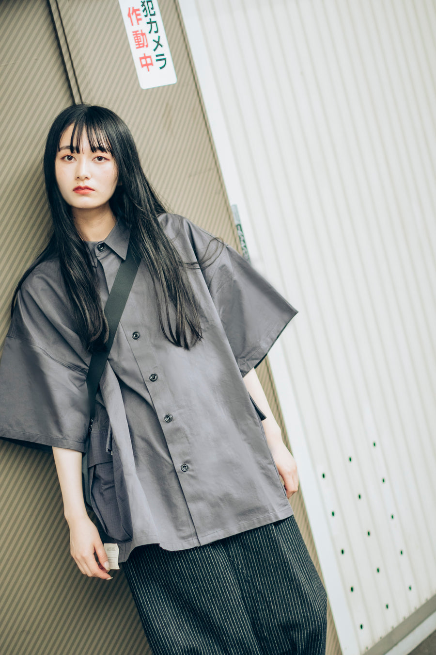 Oversize Military Shirt - CHARCOAL